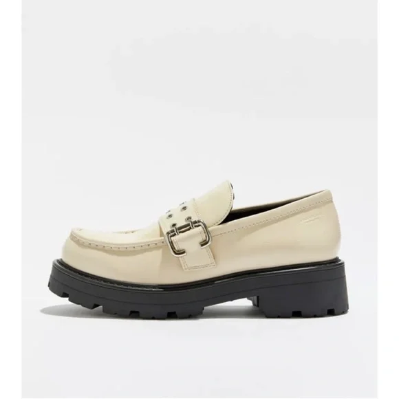 Vagabond NWOT/NWOB Cosmo 2.0 Leather Platform Loafers Sz 10 Women’s in Off White - Picture 2 of 14